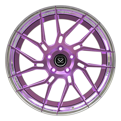 A liga de alumínio das rodas do PC de Violet Disc Forged 2 orlara 19 20 21 polegadas de tambor lustrado