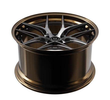 2pcs polidas rodas forjadas para BMW Audi Porsche Bronze Spoke 18 polegadas 5x112 liga