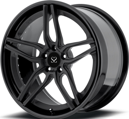 Black Spoke 1pc rodas de liga forjada 18 19 20 21 22 polegadas PCD 5x120 custom luxo aro