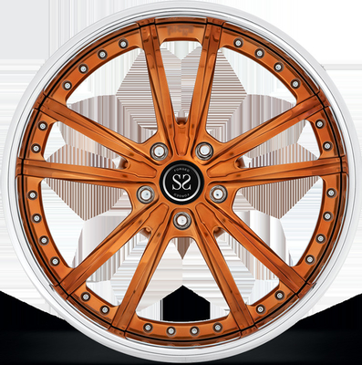 Relógio de máquina laranja 2pc rodas forjadas 5x112 5x120 Para GT50 Bmw 525i