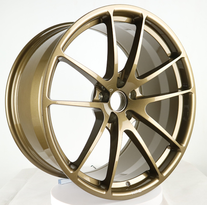borda forjada de uma peça só de bronze da roda de 19 polegadas para o carro de competência Porsche 991 5x130