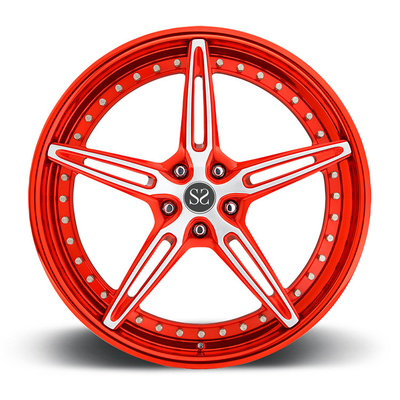 2 bordas forjadas PC vermelhas personalizadas da liga para Ferrari/borda 22&quot; bordas do carro da liga para Land Rover