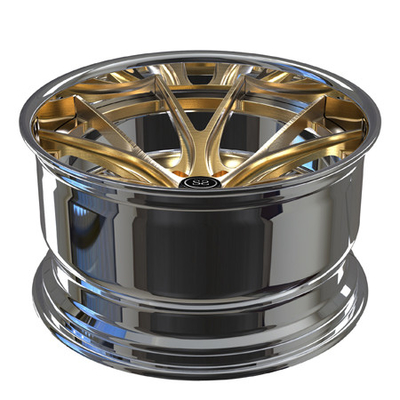 o centro lustrado tambor de 20x11 5x112 escovou bordas douradas para a roda de carro côncava profunda de S5 Monoblock