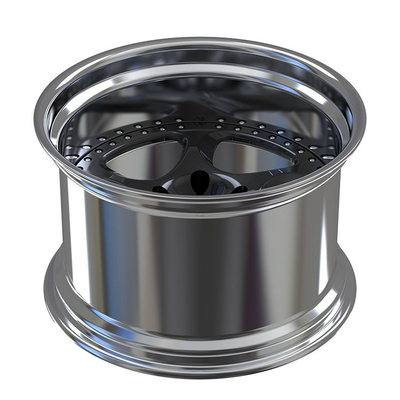 Para GT4 2-PC forjou bordas da liga de alumínio desconcertou 19 rodas de disco polonesas do preto do brilho do tambor de 20 polegadas