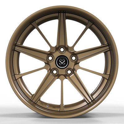 O carro da liga de alumínio forjou as rodas para o costume da venda Wrangler Polished Bronze Rims de 2 partes
