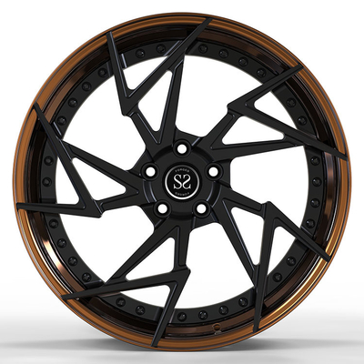 O disco que preto de bronze 2 partes forjaram as rodas desconcertou 19 um ajuste de 21 polegadas a Lamborghini