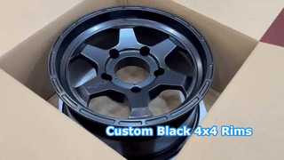 17"~22" 6 raios pretos 4x4 jantes 6x139,7 padrão de parafuso