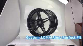 Jantes LOMA 2-PC personalizadas 21x9,0 e 21x10,5 preto acetinado