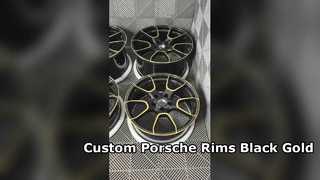 Jantes Porsche OEM Preto Ouro 18~24 polegadas