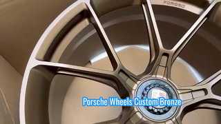 Rodas Porsche Satin Bronze 1-PC falsas com travamento central