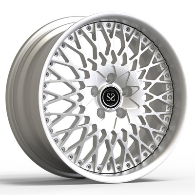 o alumínio 18X8 2 partes forjou o revestimento do metal das rodas para o transportador Car Rims de Volkswagen