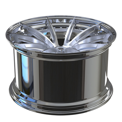 21x10.5 5 2 partes X112 forjou bordas escovadas claras da liga de alumínio do disco das rodas