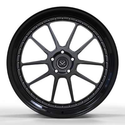 Grey Disc Forged as rodas de 2 partes anota os bordos pretos para bordas feitas sob encomenda de BMW 750i 20inch