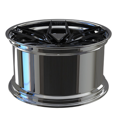 o centro lustrado tambor de 2-piece 22x10 anota as rodas profundas forjadas pretas do prato das bordas para 488