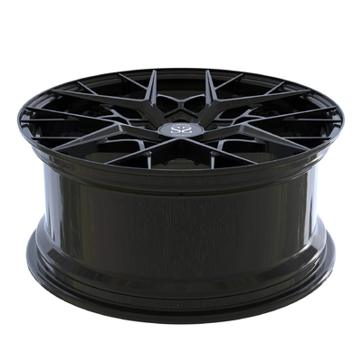 O preto do brilho 2 partes forjou a liga de alumínio do tambor do disco de rodas bordas do carro de 19 polegadas Rs3