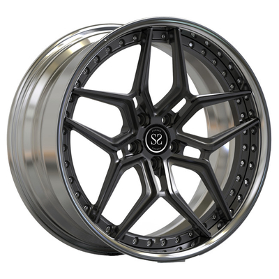2 partes 21inch forjaram o bordo lustrado de alumínio Grey Spokes escuro das rodas para bordas do carro de Audi RS6