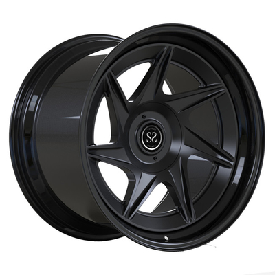 o PC 19inch 2 forjou o bordo rotatório de Matte Black Disc Gloss Black das rodas para Porsche luxuoso