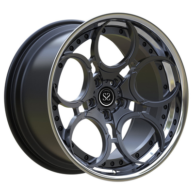 Lustrado 2 partes forjadas roda raios desconcertados 19 polegadas do metal de arma para Toyota Supra pisou