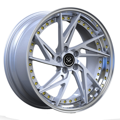 Os discos de prata 2 bordos poloneses 20inch das rodas do PC para Volkswagen T5 forjaram bordas rotatórias