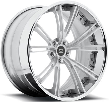 20x9 20x10.5 2PC forjou o Tesla Model feito sob encomenda de Chrome 5x120 das rodas das bordas da liga de alumínio