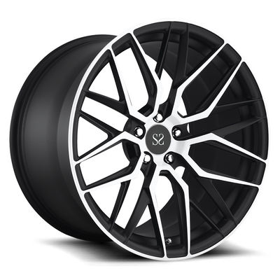 Liga de alumínio 1PC Forjado Rims personalizados PCD 5x120 Branco e preto Face da máquina