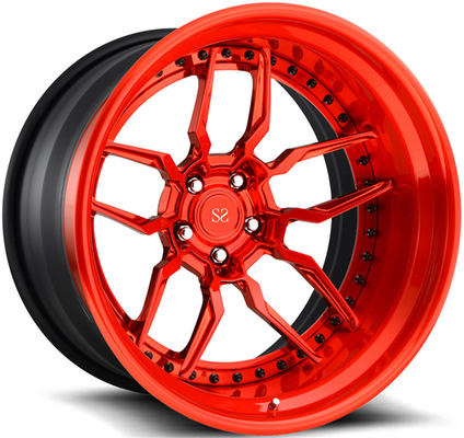 3 PCs 5x120 BMW E90 320i Rodas 18 19 20 21 22 Inch Red Machine Face Forjado Alumínio Custom Rims