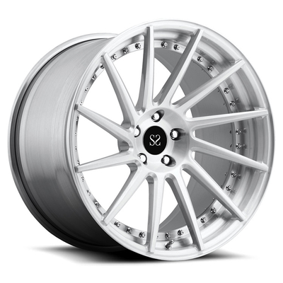 Barril de prata para rodas BMW M8 23 polegadas 2-PC Forjado Alumínio Custom Rims