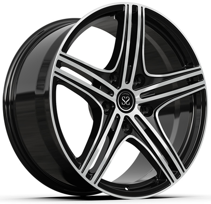 SLS AMG 1 peça rodas forjadas personalizadas brilhante preto polido face 20x10.5 e 21x12