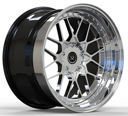 20x10.5ET+70/21x12.5E+27 5x4.75/70.1 3-PC Aspas de cromo para Corvette C5