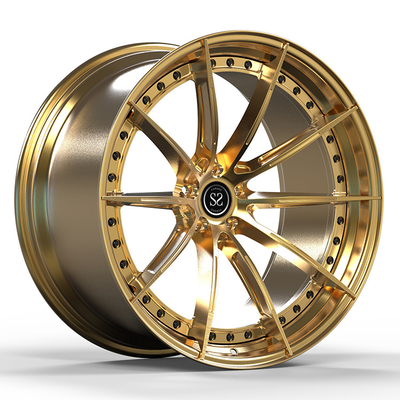5x112 Jantes Para Audi RS8 Brilhante Preto 2-PC Forjado Alumínio Alloy Jantes Staggered 19 e 20 polegadas
