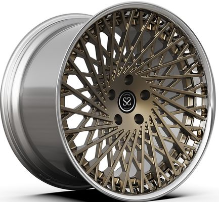 21x9.5ET30/22x12.5ET51/5x114.3/67.1 Bronze Polished 2-PC Rims para Ferrari F12 ET -76-90mm/Standard America VIA/JWL
