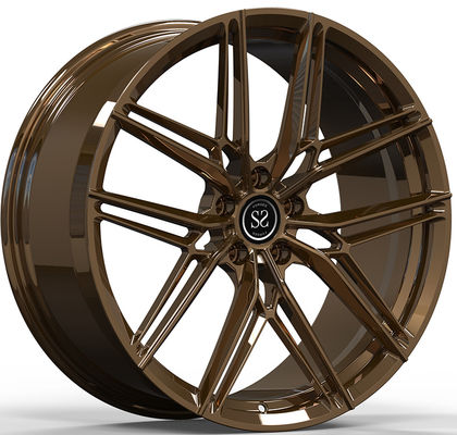 2024 Tesla Model Y Performance 21x9.5 e 21x10.5 Bronce Brilhante 6061 T6 Liga de Alumínio 1 peça rodas forjadas Jantes personalizadas