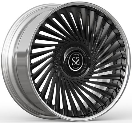 Cadillac Escalade IV 22x9J and 10J Custom 2-PC Forged Rims Brushed+Black