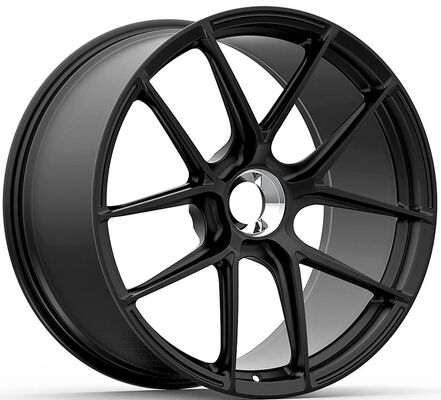 Rodas forjadas de 20 e 21 polegadas Satin Black Custom 1-PC para Corvette C8 2021