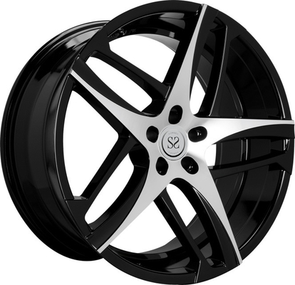 19 parte preta do cromo 5*120 da cara da máquina da polegada a 1 forjou a competência da borda das rodas