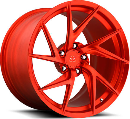 Matt Red Customizado 20 Staggered Car Alloy Rims Para Porsche 911 Turbo