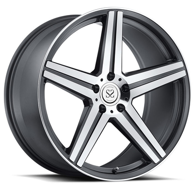 os costumes cinzentos da cara da máquina 5*114.3 1 parte forjaram a borda da roda da liga para Lexus