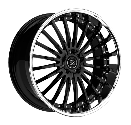 18 19 20 21 polegadas personalizam o negativo forjado 2 partes deslocaram a borda offroad 5x120 da roda de SUV