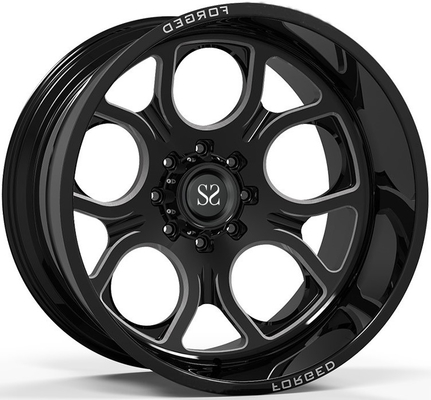 Off Road 4x4 roda 20x10 20x12 bordas profundas do prato do preto do brilho 24x12 e 24x14 de 20x14