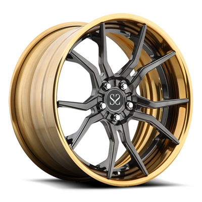 Rodas forjadas SAE J2530 114,3 mm Pcd 2 peças para Ford Mustang GT500 escalonadas 19 e 21 polegadas