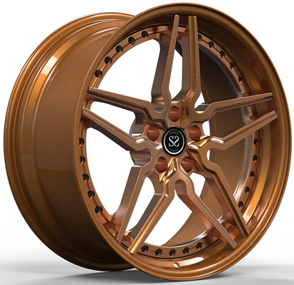 o PC 2 que engasga o bronze desconcertou 20 e 21 polegadas ligam a cara feita à máquina as rodas para carros luxuosos