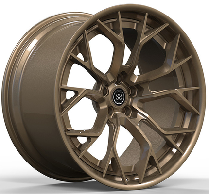 De bronze a liga 6061-T 6 de alumínio 2 partes forjou o teste padrão preto Hyper 5x120 feito sob encomenda 5x114.3 5x139.7 5x110 5x112 do parafuso das rodas