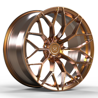 O monoblock de bronze escovado 21 polegadas forjou a roda para Ferrari 458 bordas de 1 liga da parte