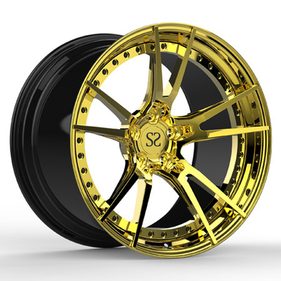 rodas forjadas de lustro douradas do Bmw M6 Pcd 139.7mm da polegada de 2 partes 20x10