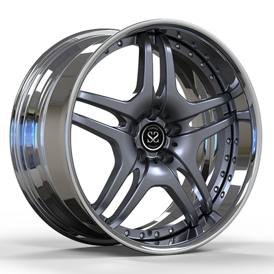 Benz Cls Custom 20 polegadas 2 peças cinza polido aros forjados 5x112
