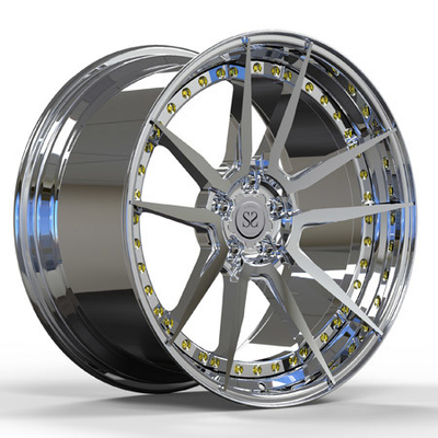 2-Piece lustrou os parafusos que do ouro a liga orlara 20 polegadas para o centro forjado das rodas de carro do Bmw M5