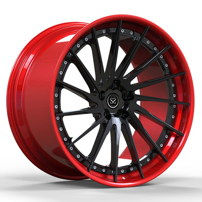 5x130 Jantes Para Porsche 911 996 Brilhante Preto+Vermelho 2 PC Forjado Jantes de Alumínio Staggered 19 e 20 polegadas