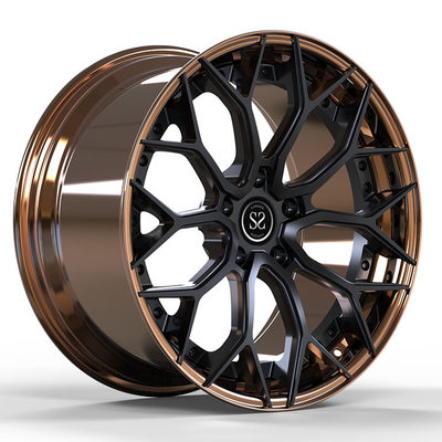 O ajuste a BMW series3 F30 5x120 2-PC forjou bordas da liga de alumínio desconcertou 19 e 20 polegadas de disco de bronze do preto de Barrel+Gloss