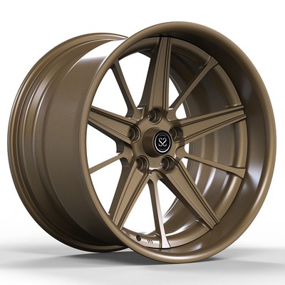 O carro da liga de alumínio forjou as rodas para o costume da venda Wrangler Polished Bronze Rims de 2 partes