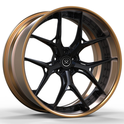 Bordas forjadas feitas sob encomenda de Matte Bronze Barrel Grey 22x11 RS6 do centro de rodas da liga de 2 partes